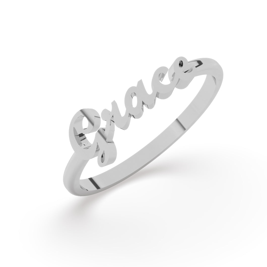 Customized Parallel Double Name Ring Unique Design | Turnmeltmold